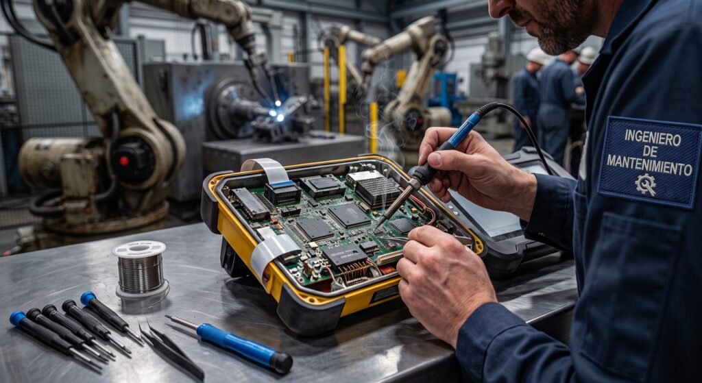 Personal capacitado para el mantenimiento de dispositivos electronicos.